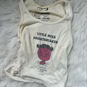 The Laundry Room Little Miss Heartbreaker Cream Tank Top
